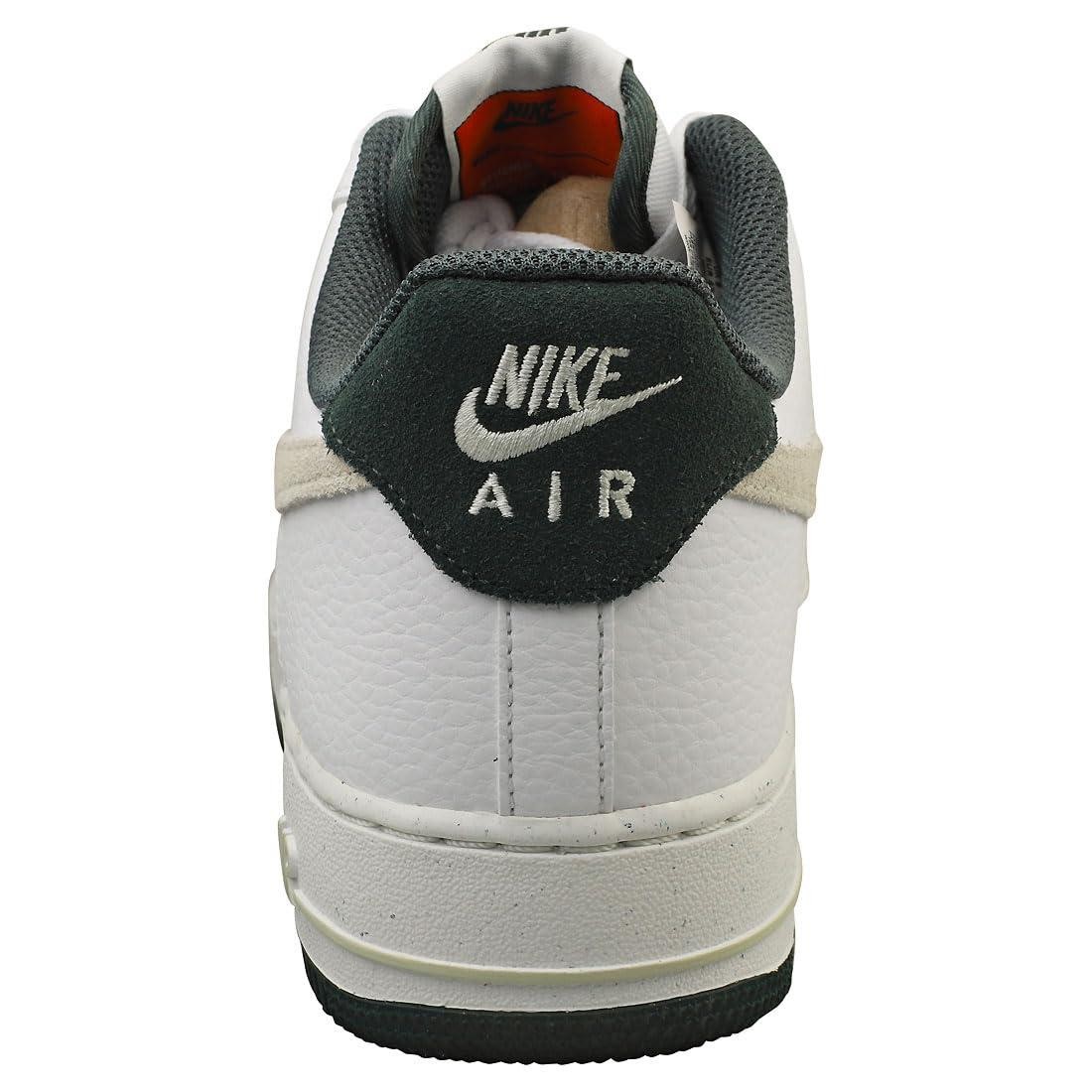 Nike Mens’ Air Force-1 ’07 LV8 Sneakers – White/Sea Glass/Vintage Green