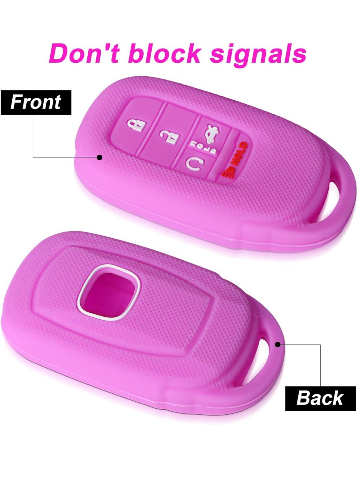 Silicone Rubber Key Fob Cover Compatible with (5 Buttons)
