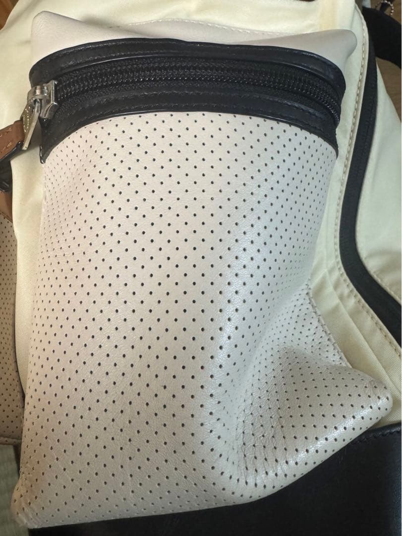COACH White Nylon Leather Trek Backpack Authentic Women’s Backpack F72018
