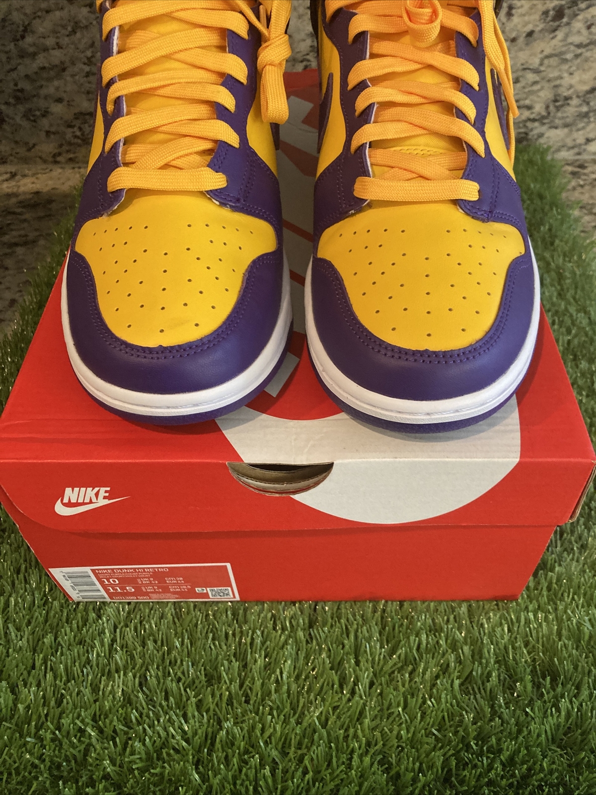 Nike Dunk High Lakers: DD1399-500 Size 10