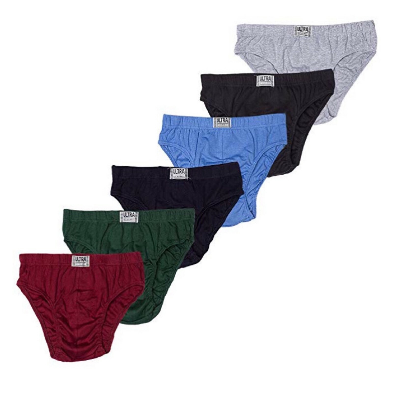 Ultra Dynamic Mens Bikini Briefs Boxer Solid Underwear Cotton 3 & 6 Pack S-2X