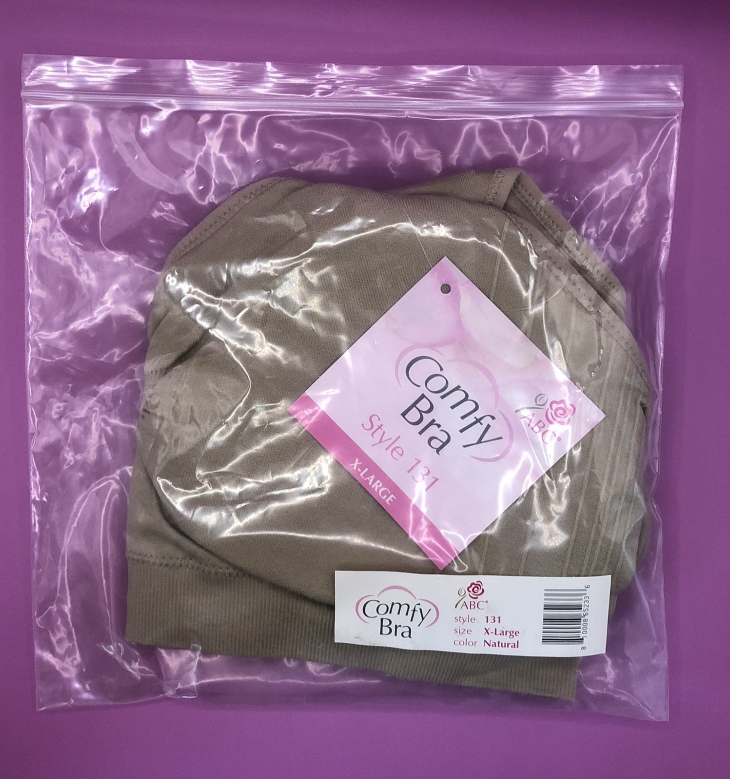 NWT #131 Leisure “Comfy Classic” Seamless Pocketed Mastectomy, Non-wire bra 1x