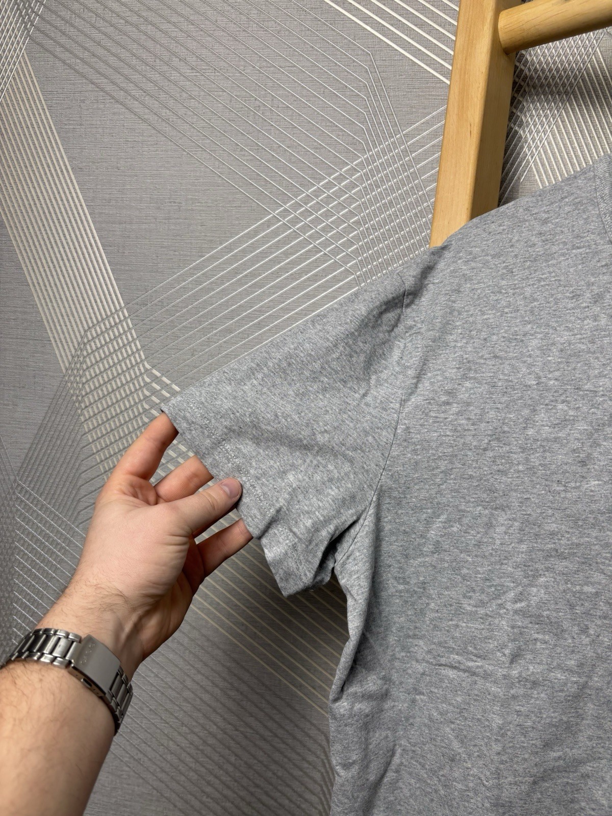 ASKET T-shirt Grey Premium Organic Cotton Size M short Basic Crewneck
