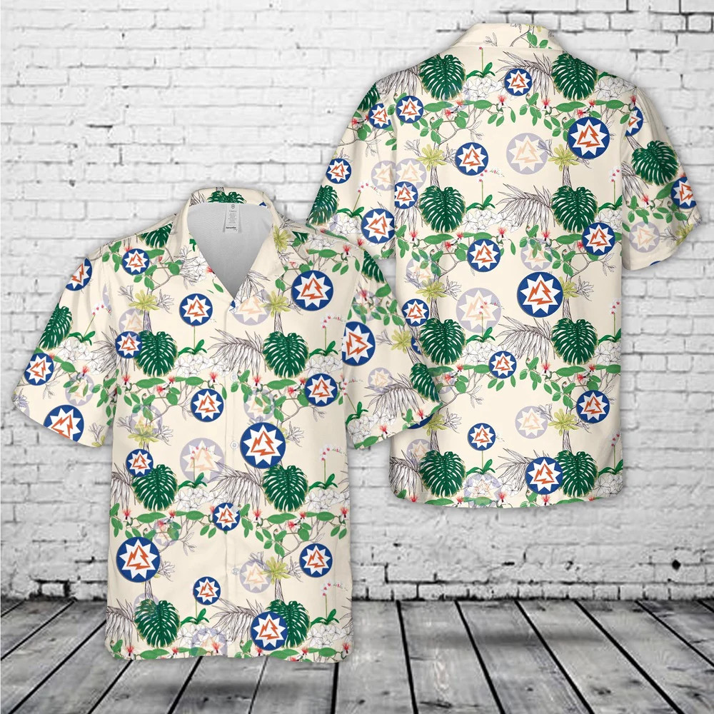 Army Hawaiian Shirt, Us Army 93Rd Signal Brigade Hawaiian Shirt, Military Aloha