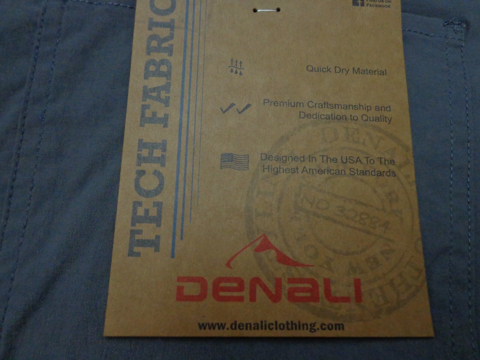 DENALI Charcoal Sky Gray Tech Fabric Stretch Pants NWT 40/30 MSRP $54