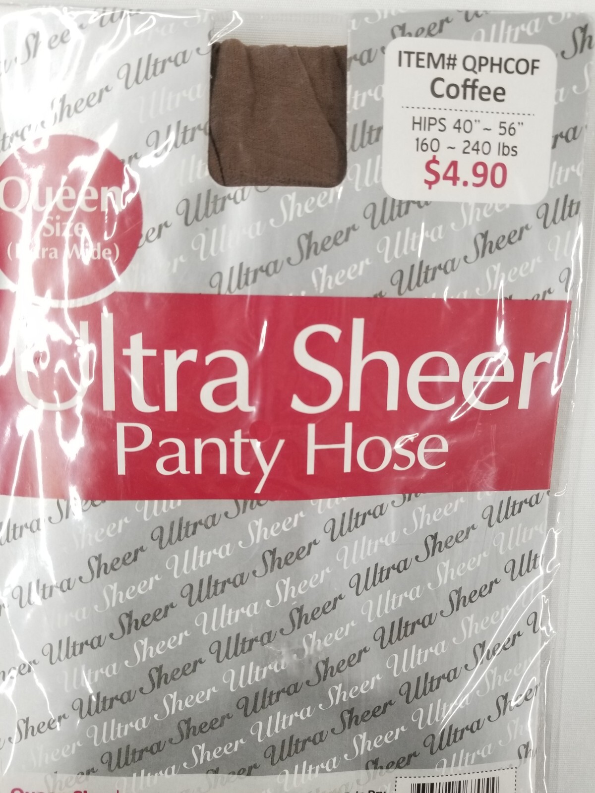 6 Packs Ultra Sheer Pantyhose 100% Nylon Stocking Queen Size Coffee