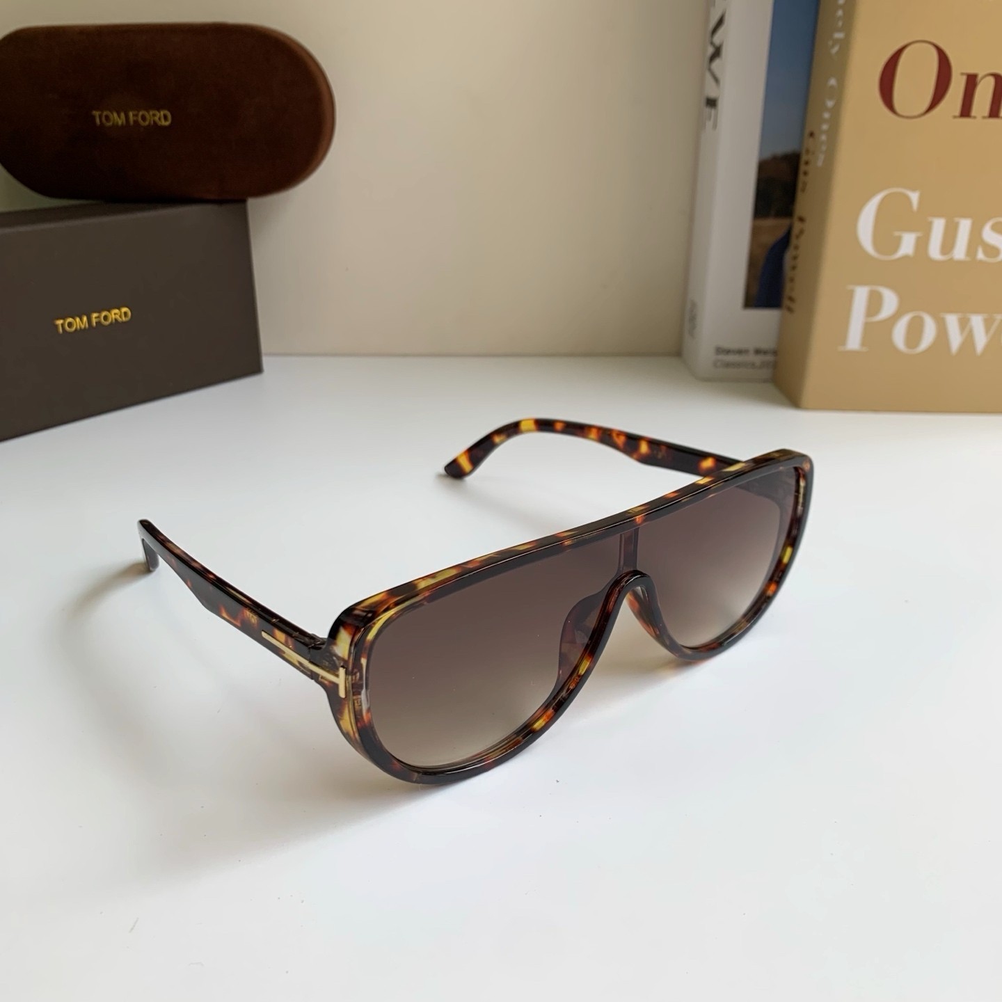 Gucci GG1142S Metal Sunglasses Gold Frame Purple Gradient Lens 56-19-145
