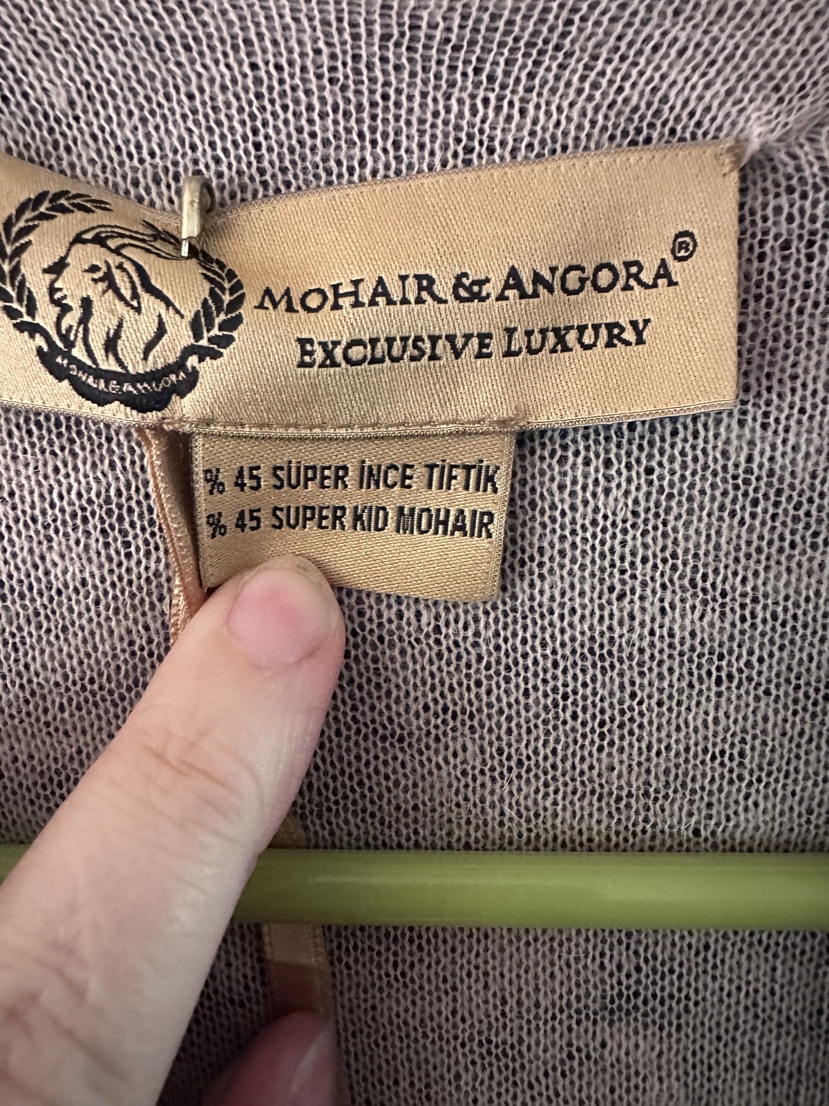 Mohair & Angora Mohair Shawl Poncho cape wrap reversible w tag