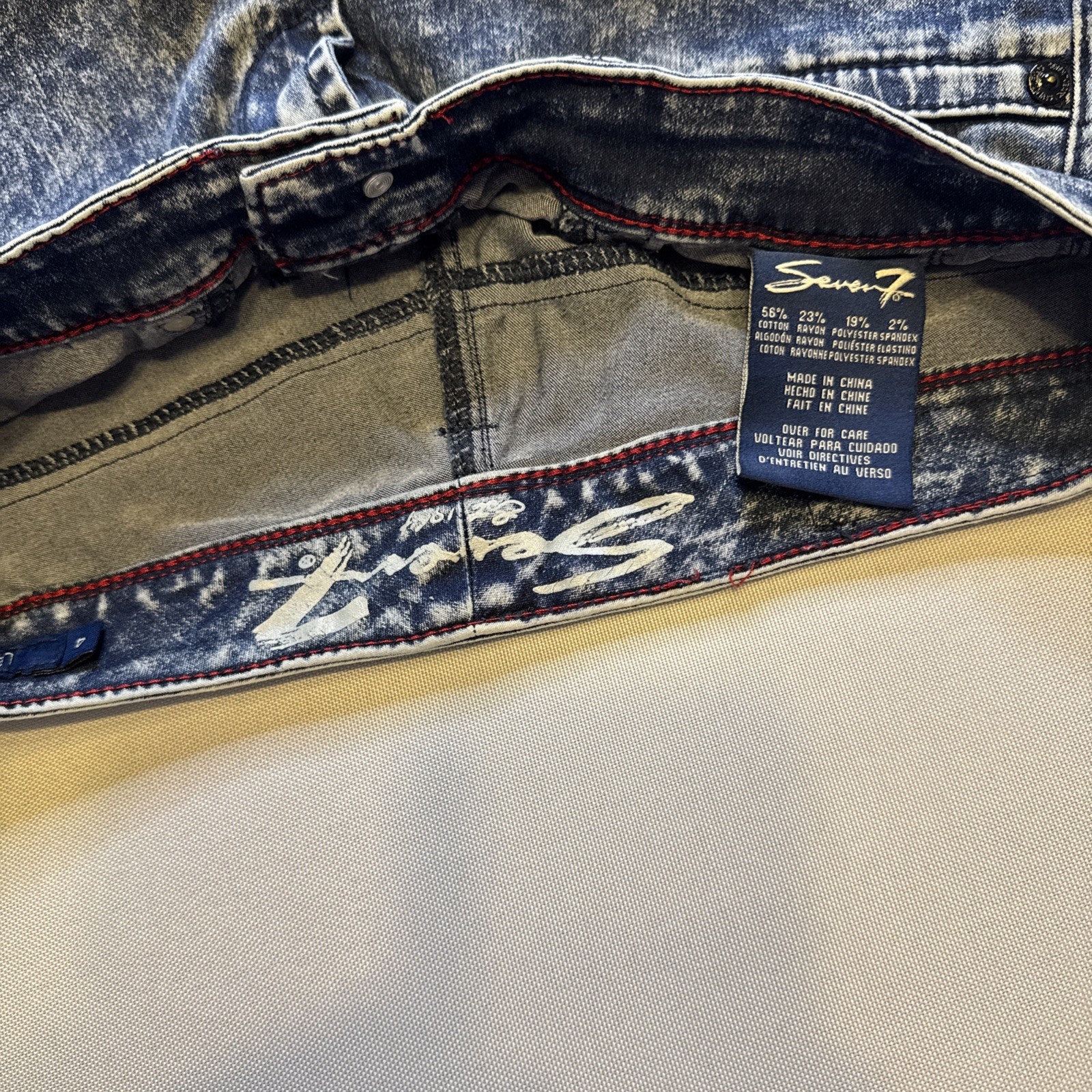 Seven7 Stonewashed Denim Legging Size 4 Retro 80’s # 0068