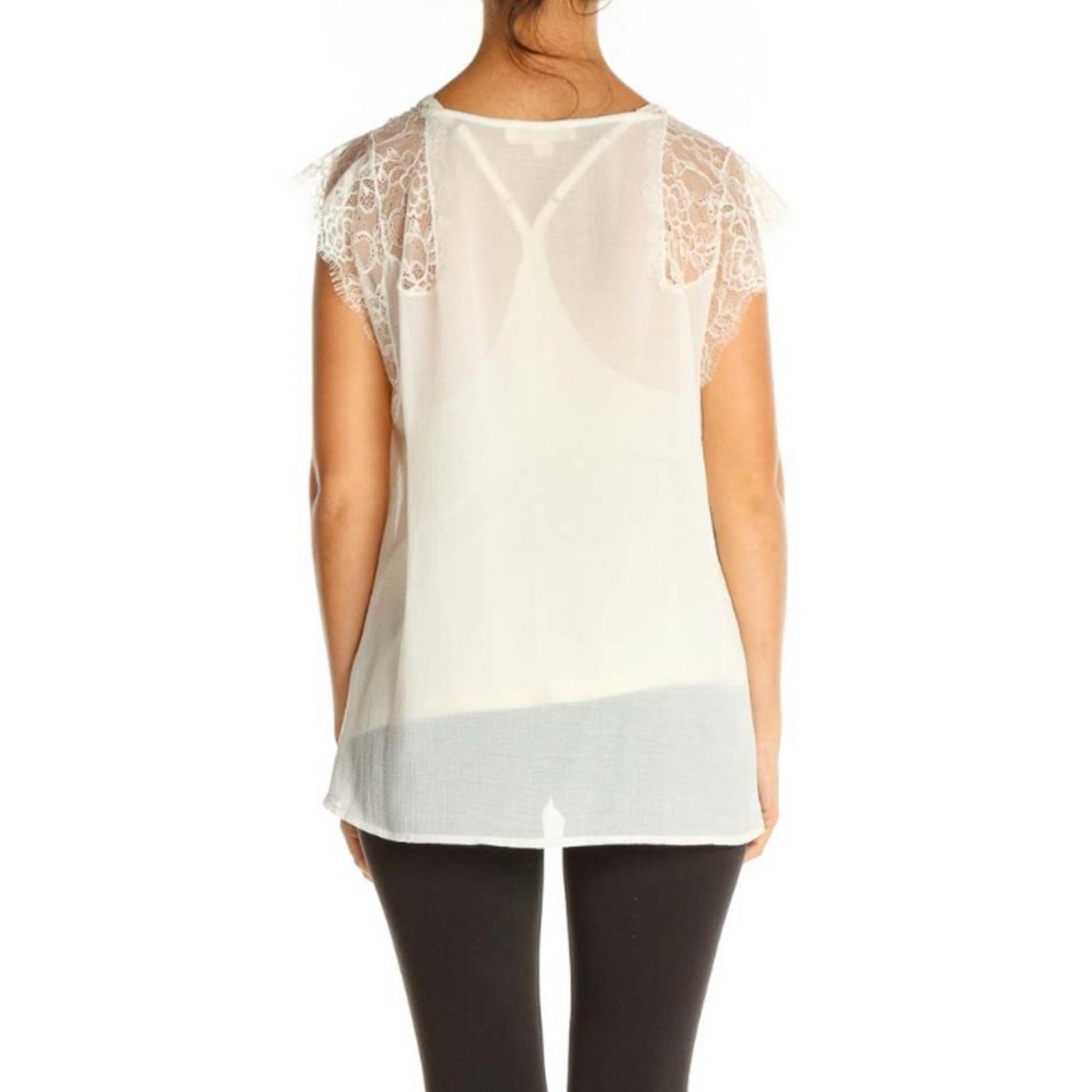 NEW with tags Lovestitch Ivory Kaylee Lace and Satin Blouse, NWT, Size Small