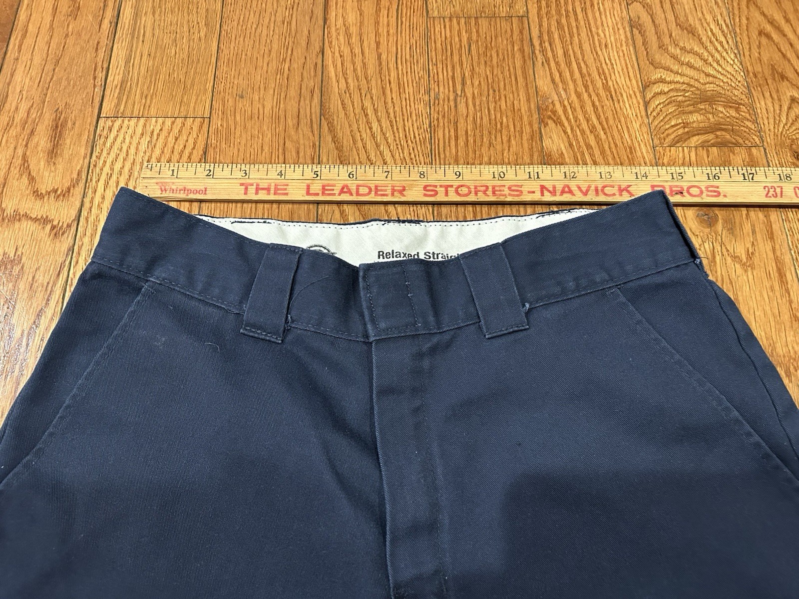 Dickies Relaxed Straight Cargo Pants Mens 32×34 Navy Blue Work Pants WP592DN