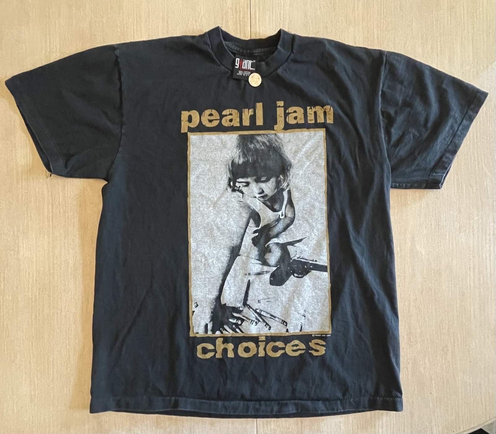90s Pearl Jam Bootleg Choices T-Shirt L Crayons Not Guns Protest Grunge Tee