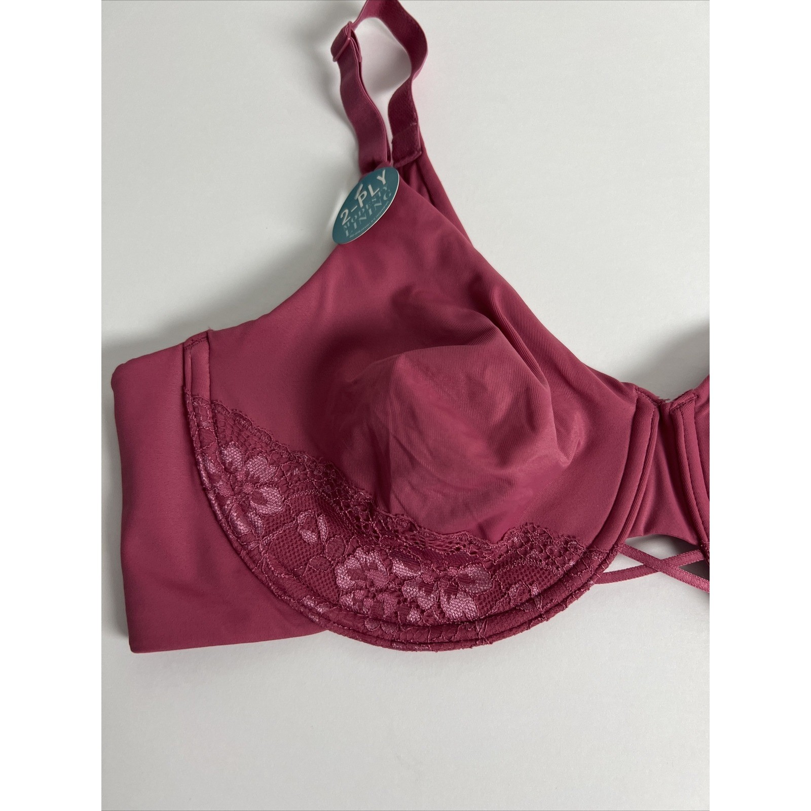 Vanity Fair Womens Bra Size 42DDD Radiant Collection Lover’s Knot Dark Pink A71