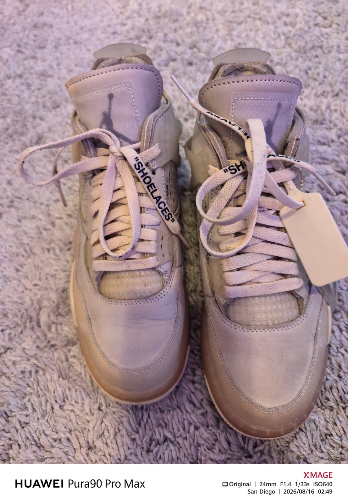 Jordan 4 Off White Sail Size 8M/9.5W