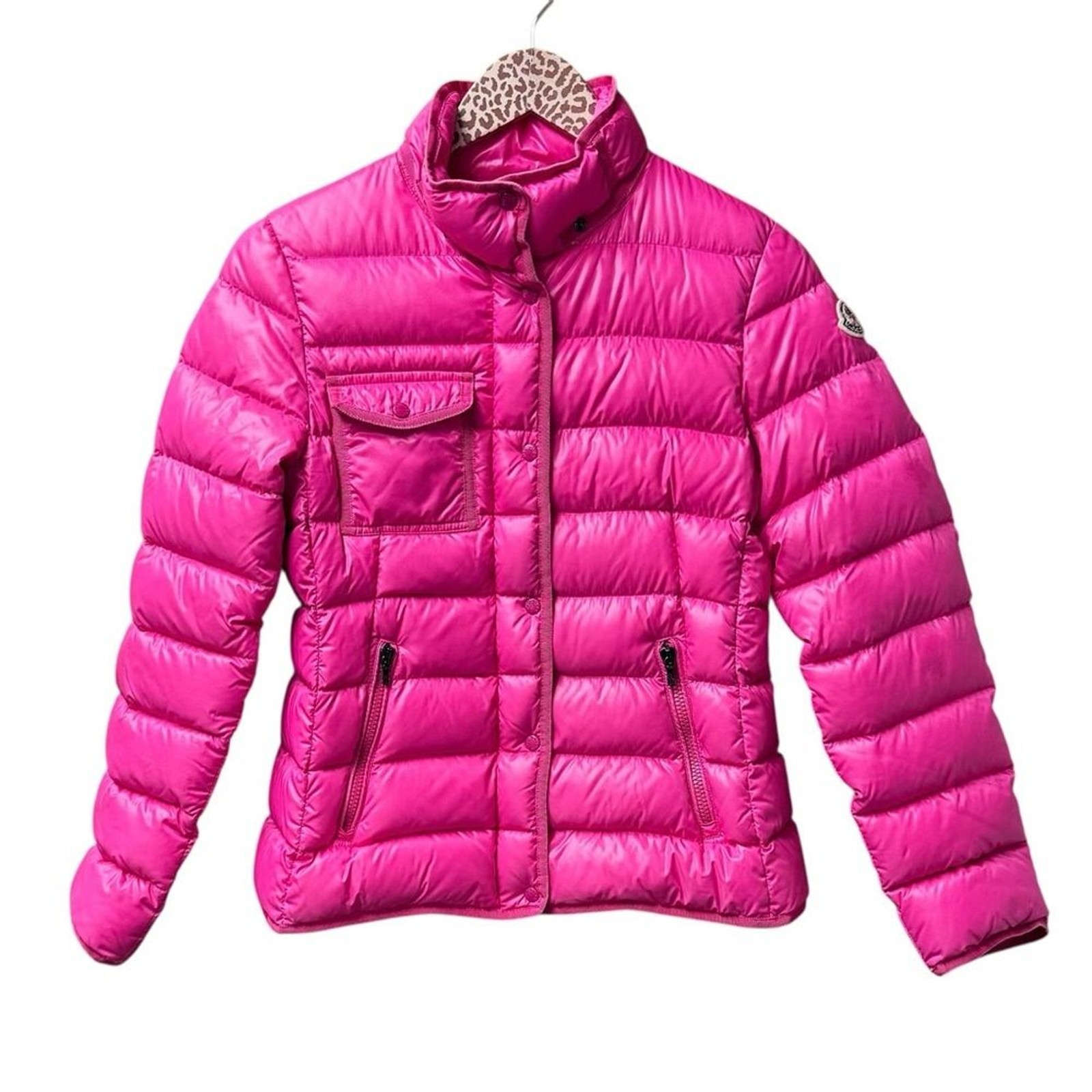 Moncler Kids Armoise Giubotto Down Winter Coat Designer Jacket Hot Pink 14