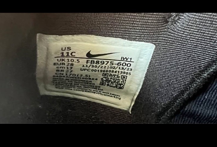 Nike Unisex Kids Mid Top Athletic Sneakers Hook & Loop Burgundy Black Red 11C