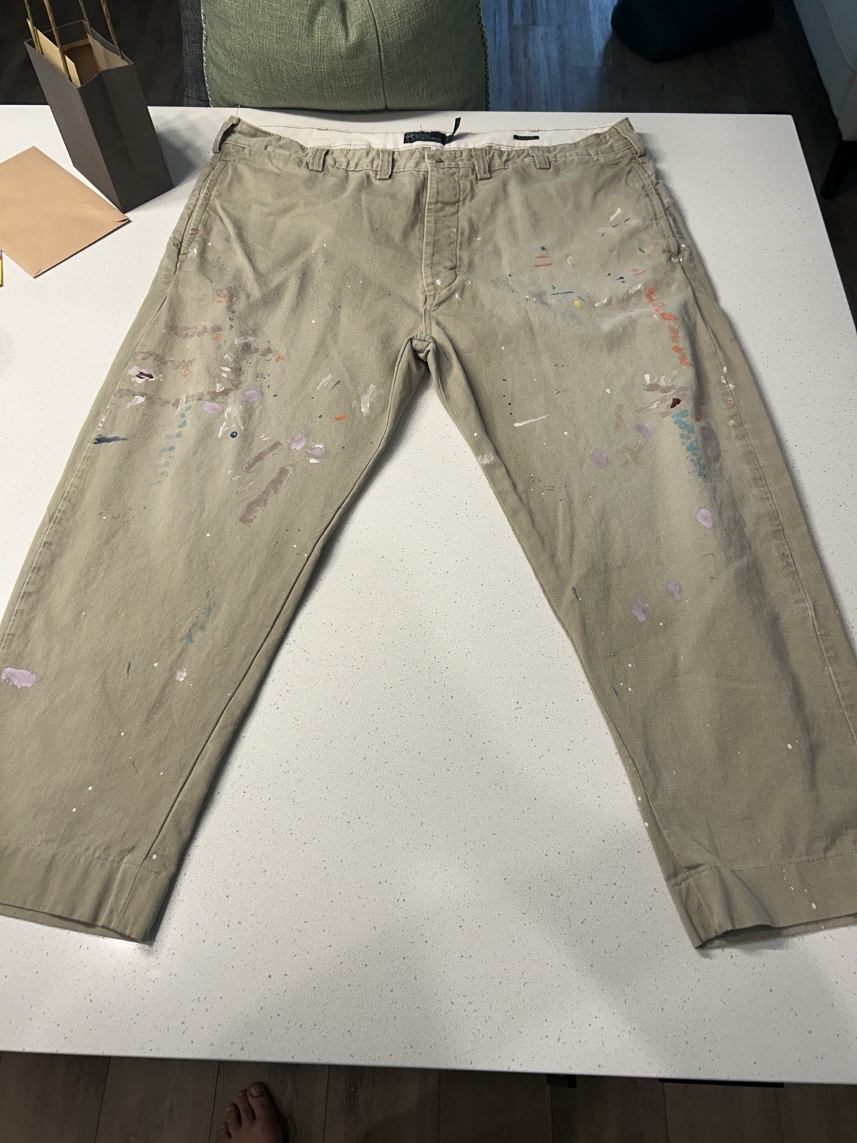Limited Edition Polo Ralph Lauren Big Chino Heritage Paint Splatter Pants 42×30