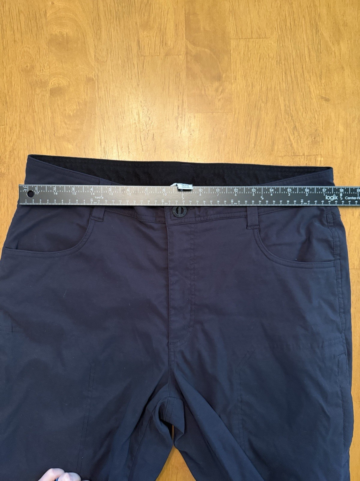 Orvis Mens Fleece Lined Tech Pants 36×30 Black Stretch Hiking Outdoor Trousers