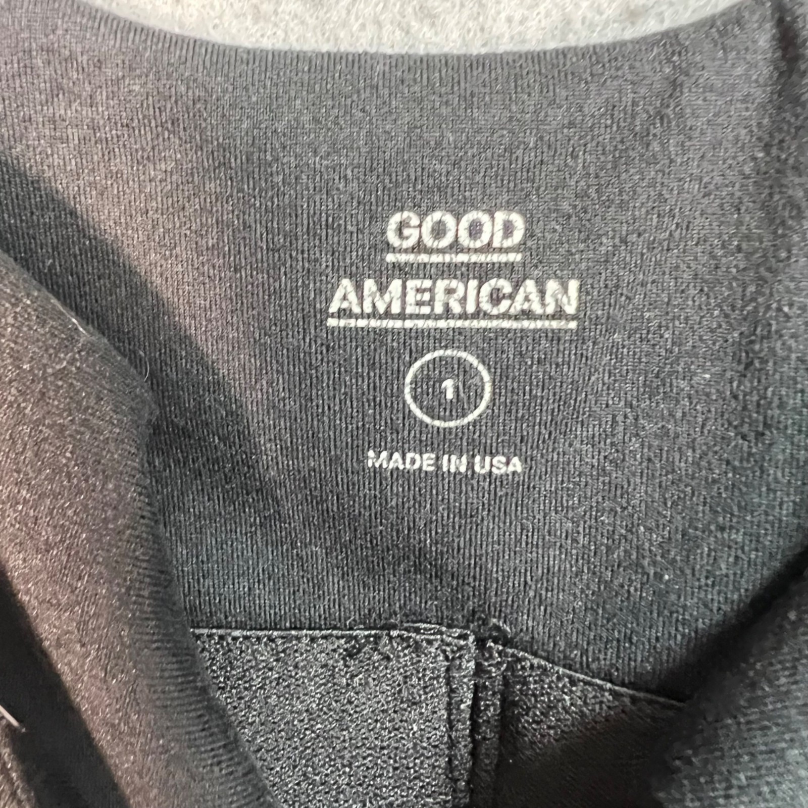 Good American Black Bodysuit Size 1 Polyester & Elastane Sleeveless
