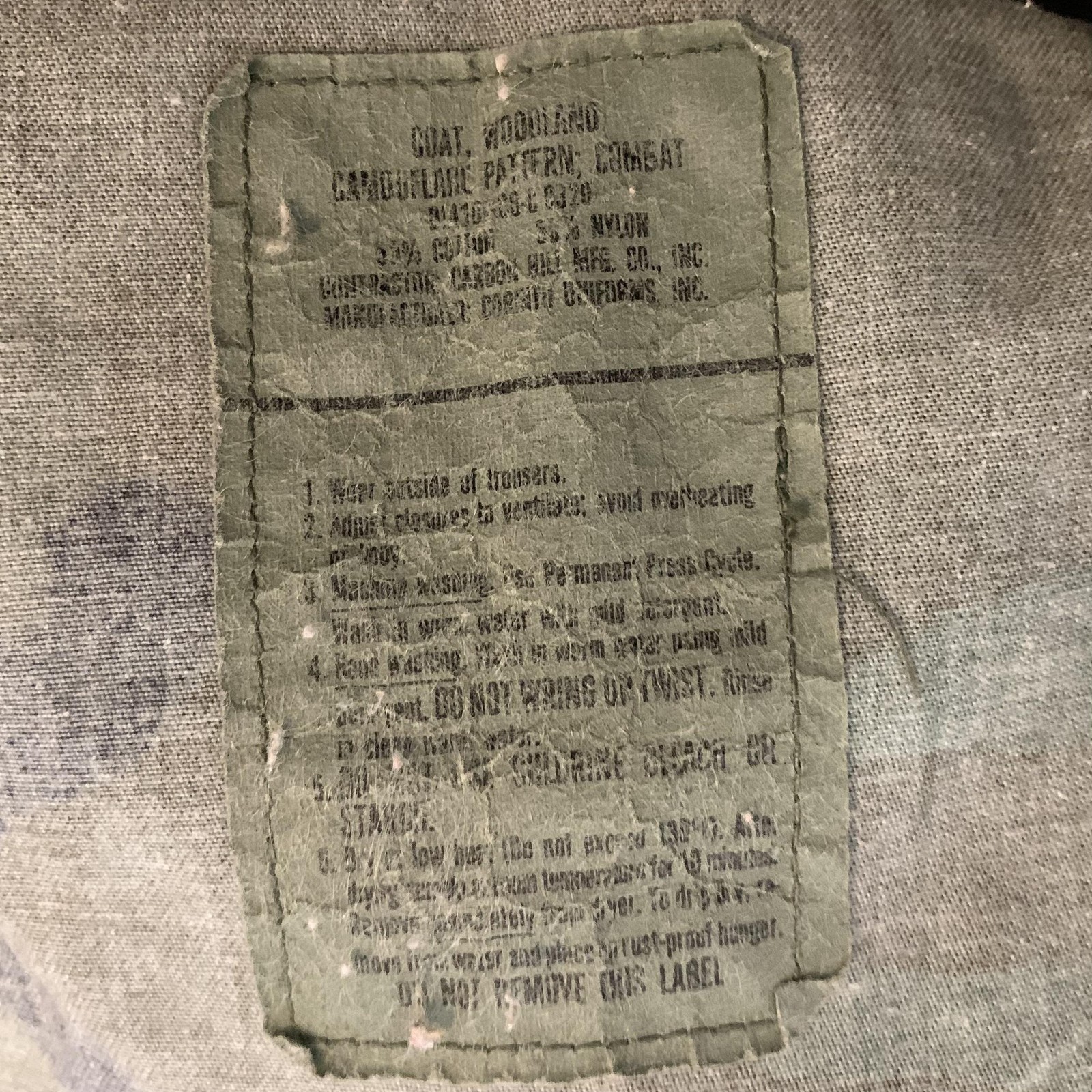 Vintage US Army BDU Jacket Mens Medium Regular Woodland Camo Combat Coat 80s