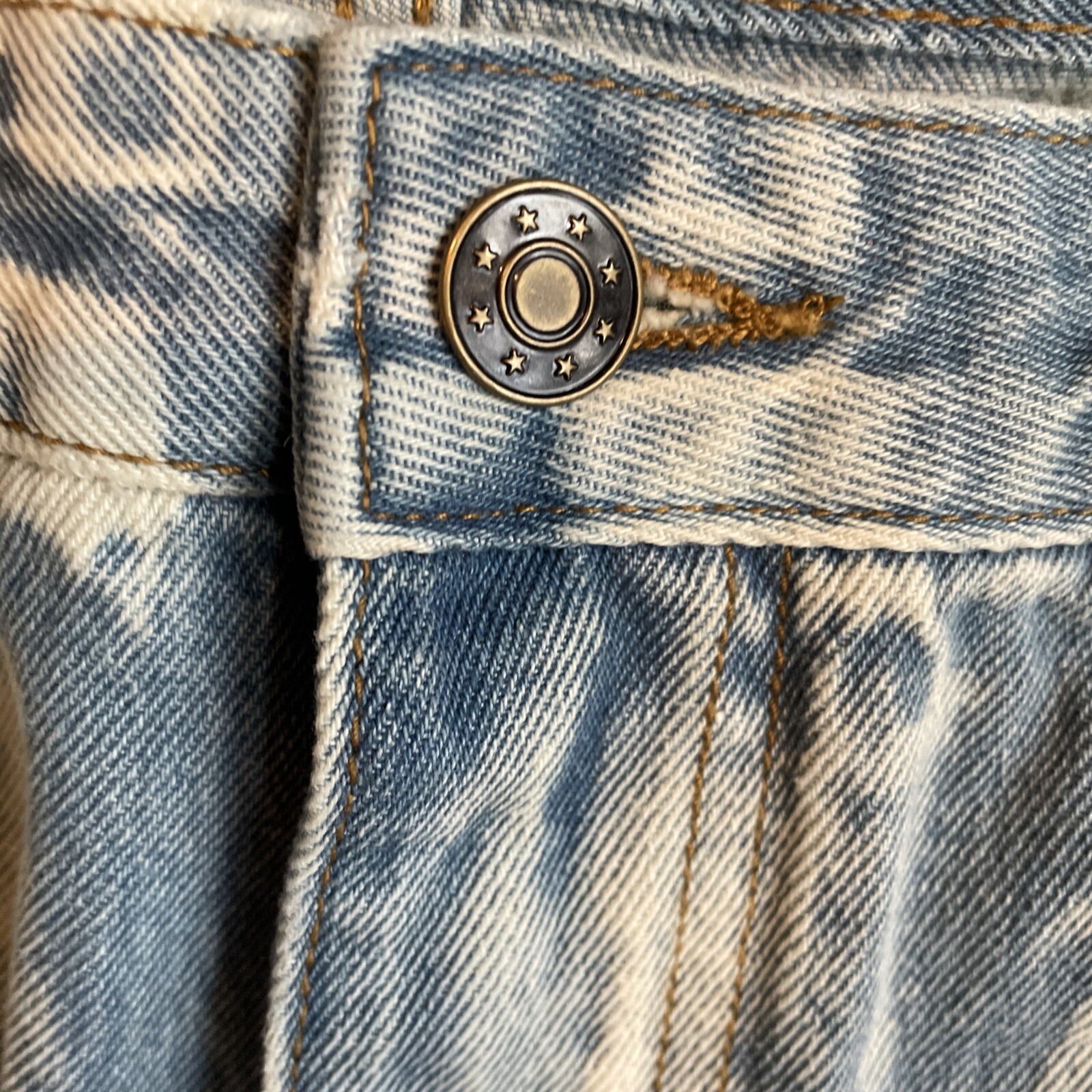 Lioness Jeans Size Large Blue Straight Leg High Rise 100% Cotton Designer CE2