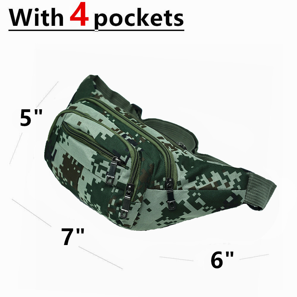 Fanny Pack Belt Waist Bag Military camouflage Sports Pouch Hip Fishing Bumbag
