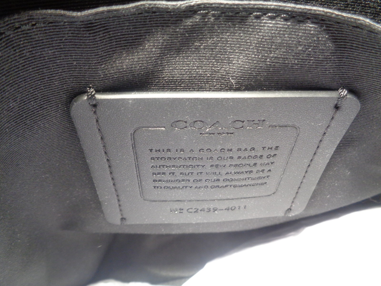 COACH HOUSTON FLIGHT BAG GUNMETAL/BLACK 4011 PLAIN GRAIN LEATHER NEW
