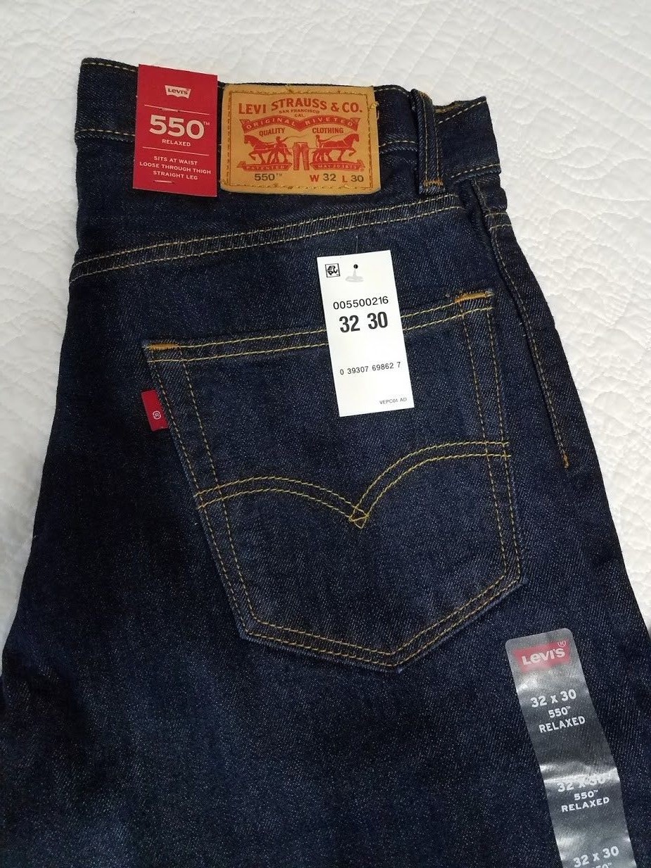 NEW LEVIS MENS 550 RELAXED DENIM BLUE JEANS 005500216 MANY SIZES AVAILABLE