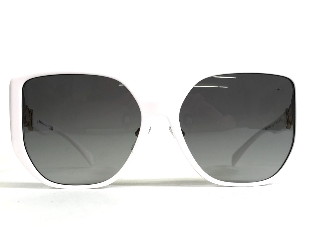 Versace Sunglasses MOD.4449-D 314/11 White Butterfly Frames Gray Gradient Lenses