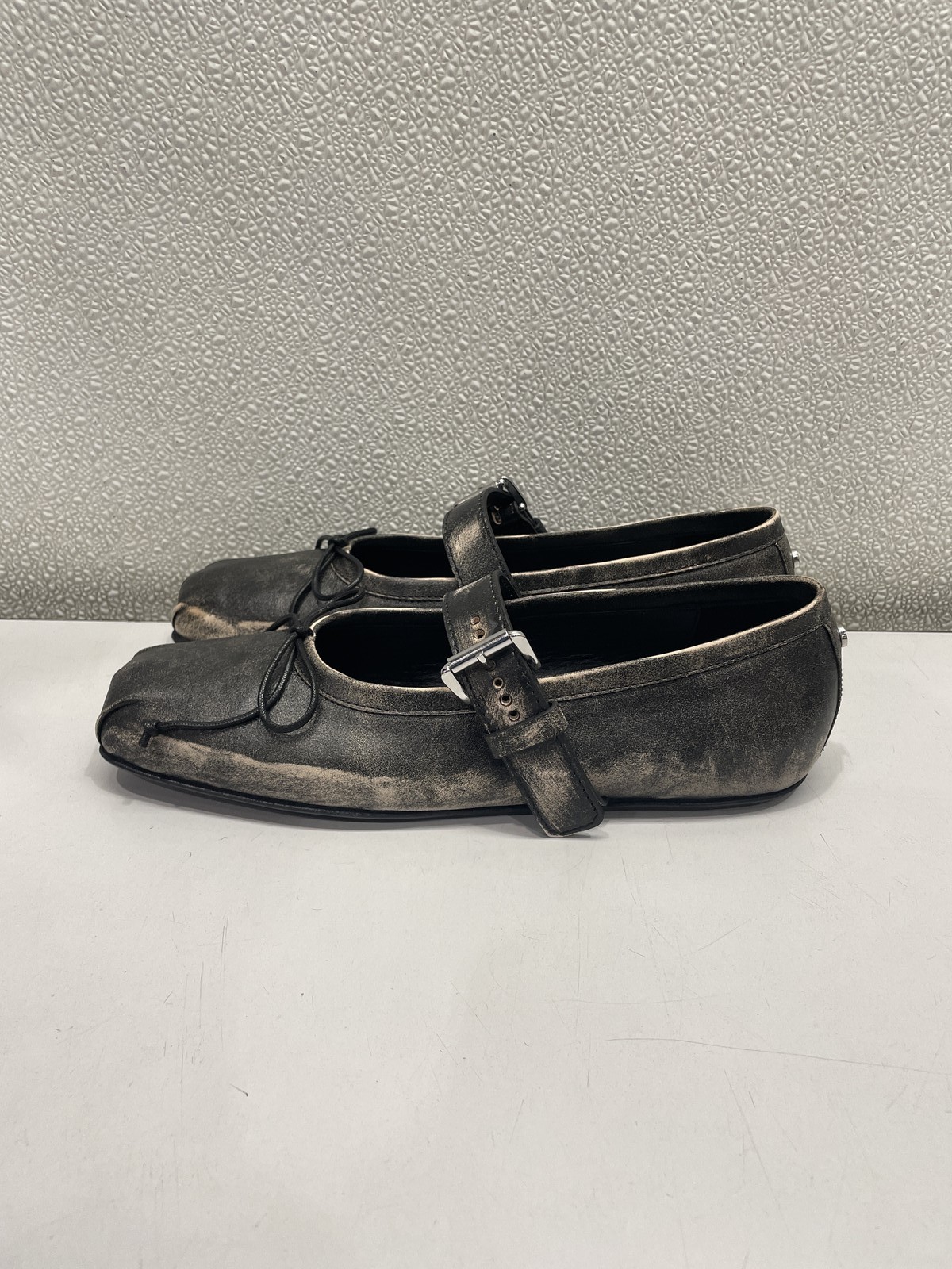 Ann Demeulemeester Zoey Ballerinas Pleated Square Toe Flat Women’s US 8