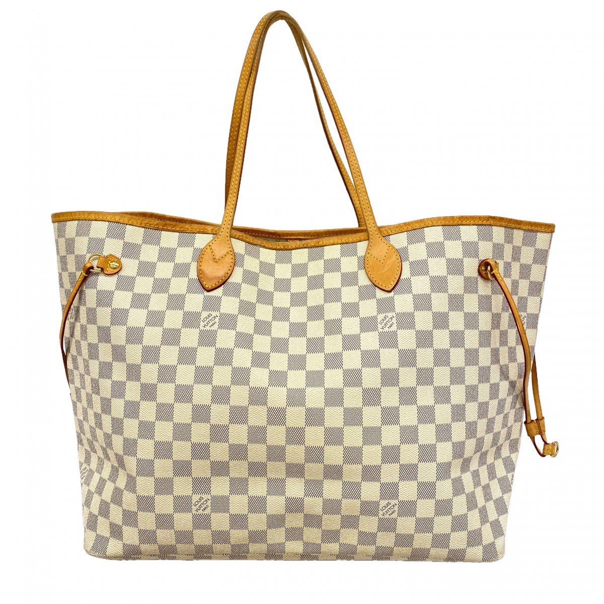 Auth [6fa0242] LOUIS VUITTON Tote Bag Damier Azul Neverfull GM N51108 White …