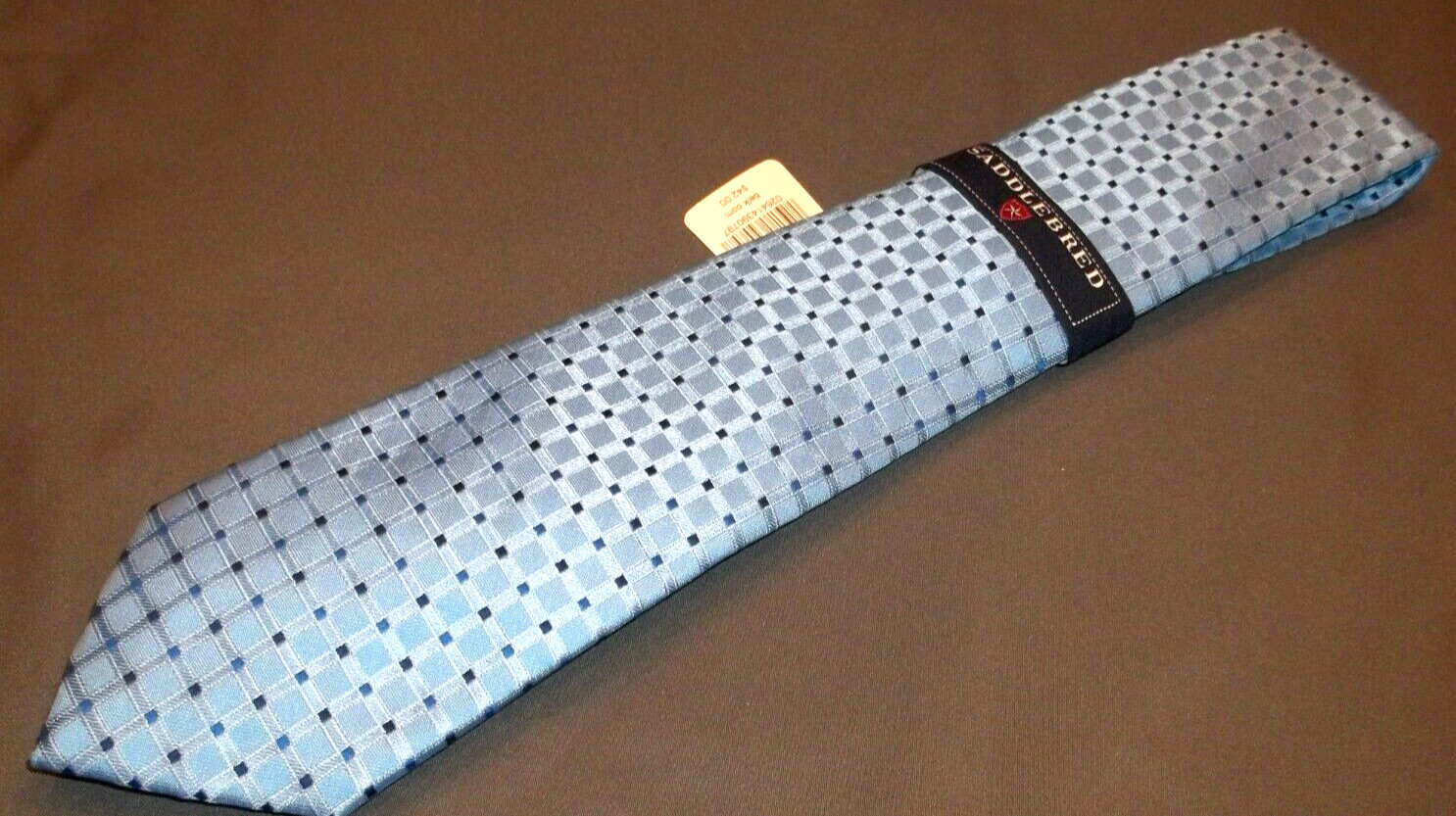 NWT SADDLEBRED SHADES OF BLUE GEOMETRIC SILK BLEND HANDMADE
