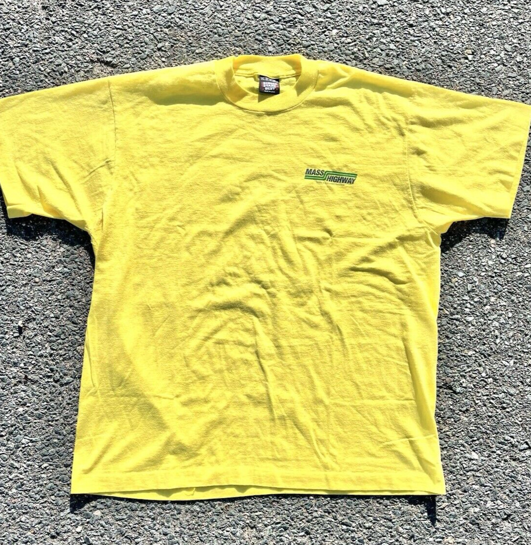 Vintage Massachusetts Highway Department 90s Screen Stars Workwear T Shirt XL