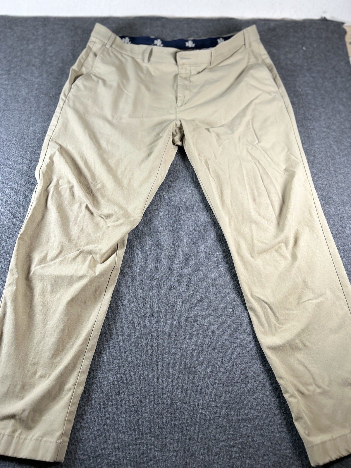 lauren ralph lauren khaki pants 38×30 cotton nylon spandex mix black label