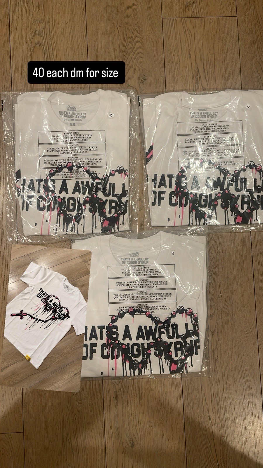 Mixed Lot Unisex Baby Cotton Graphic Print Logo T-Shirts White/Black 3-6 Months