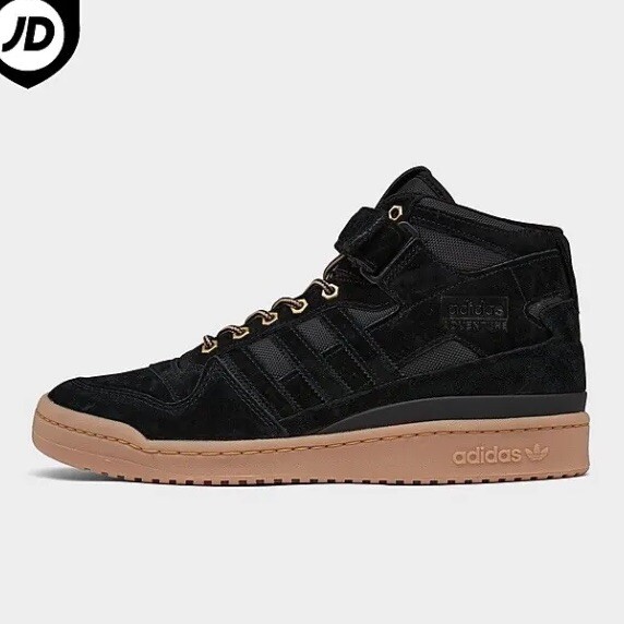 Adidas Originals Forum Mid Men’s Sneakers Casual Shoes Black Suede Trainers #620