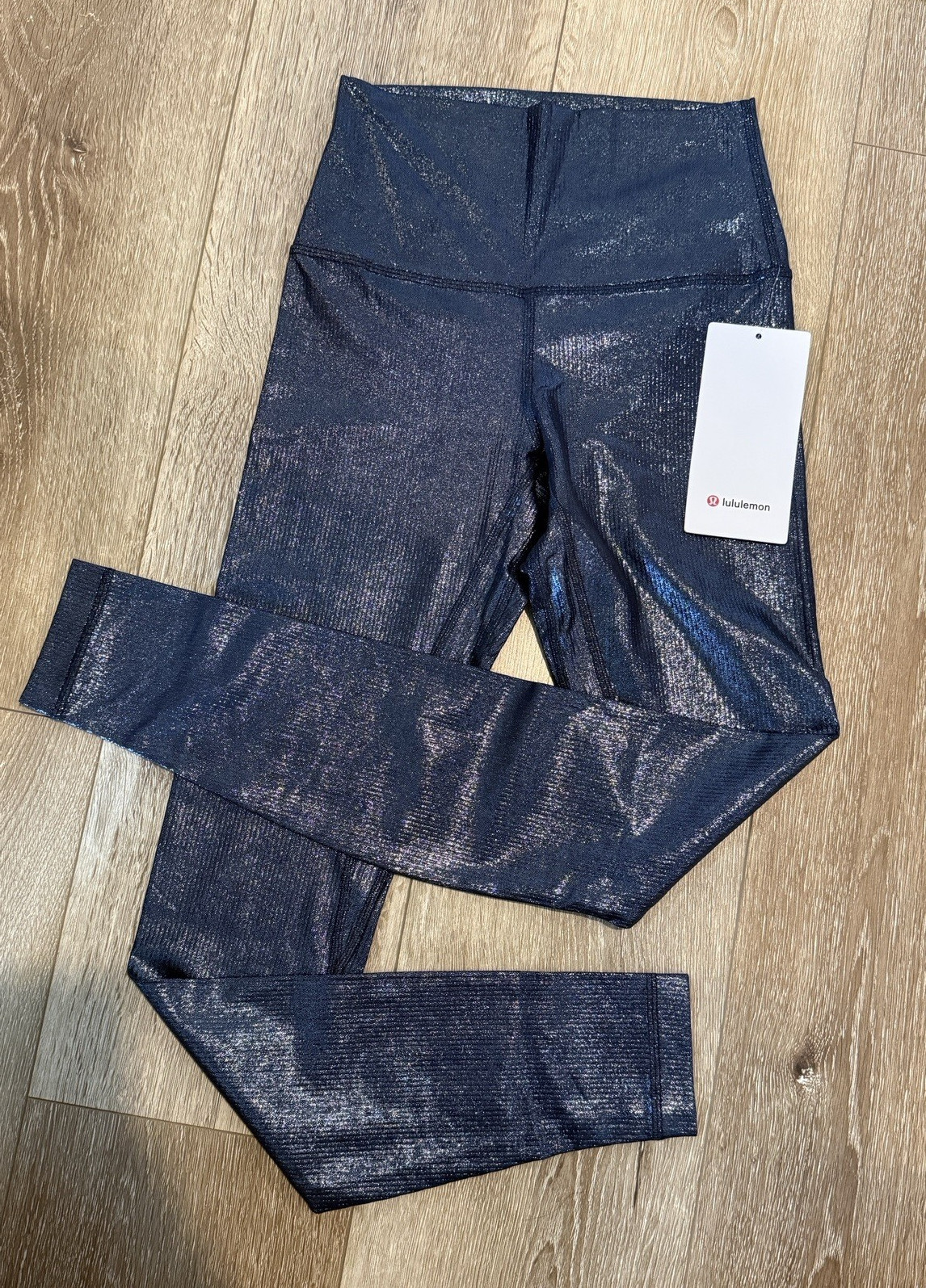 lululemon Align High Rise Ribbed 28″ Leggings w/ Pockets Black Size 4