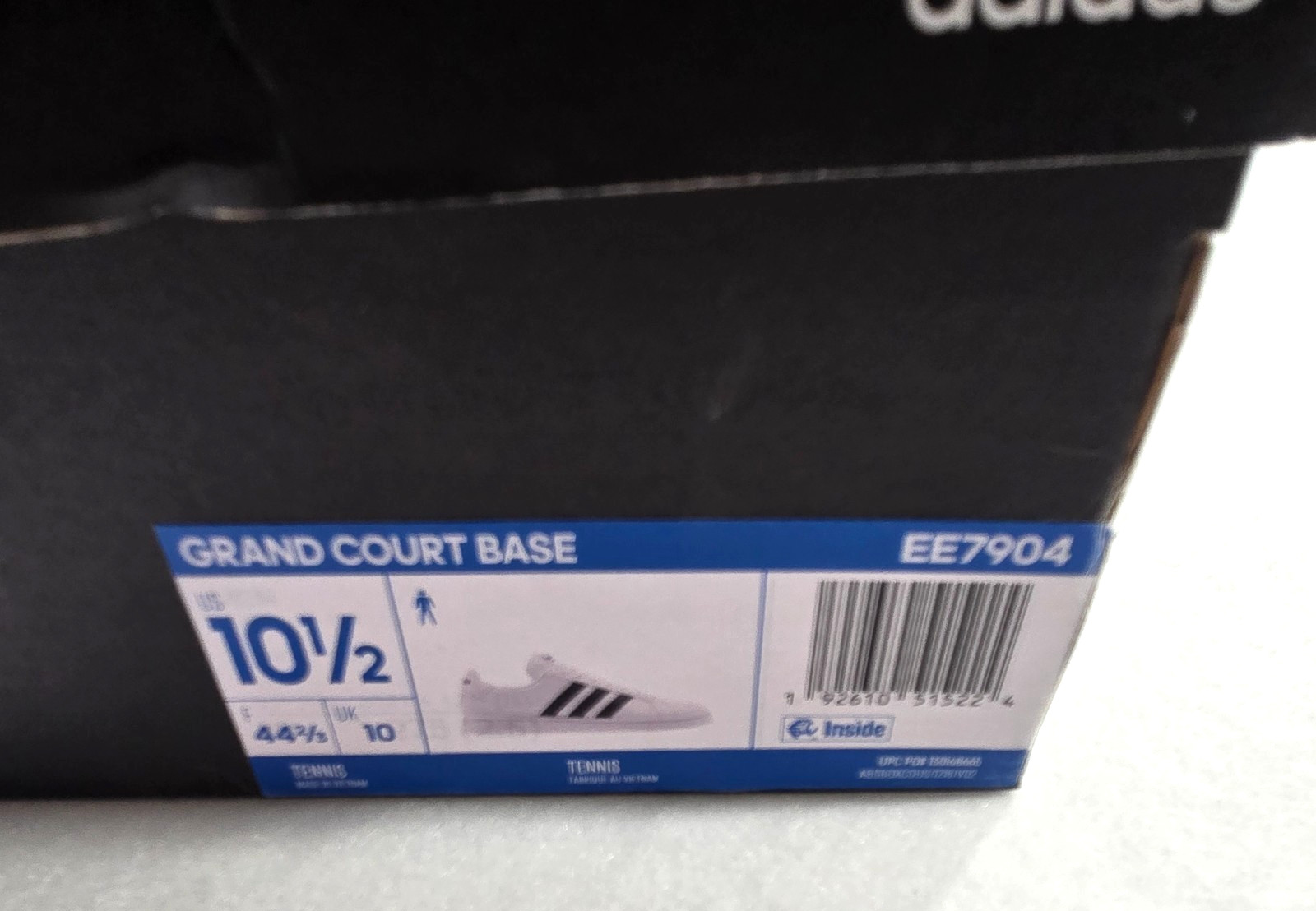Size 10.5 – adidas Grand Court 2.0 White Black