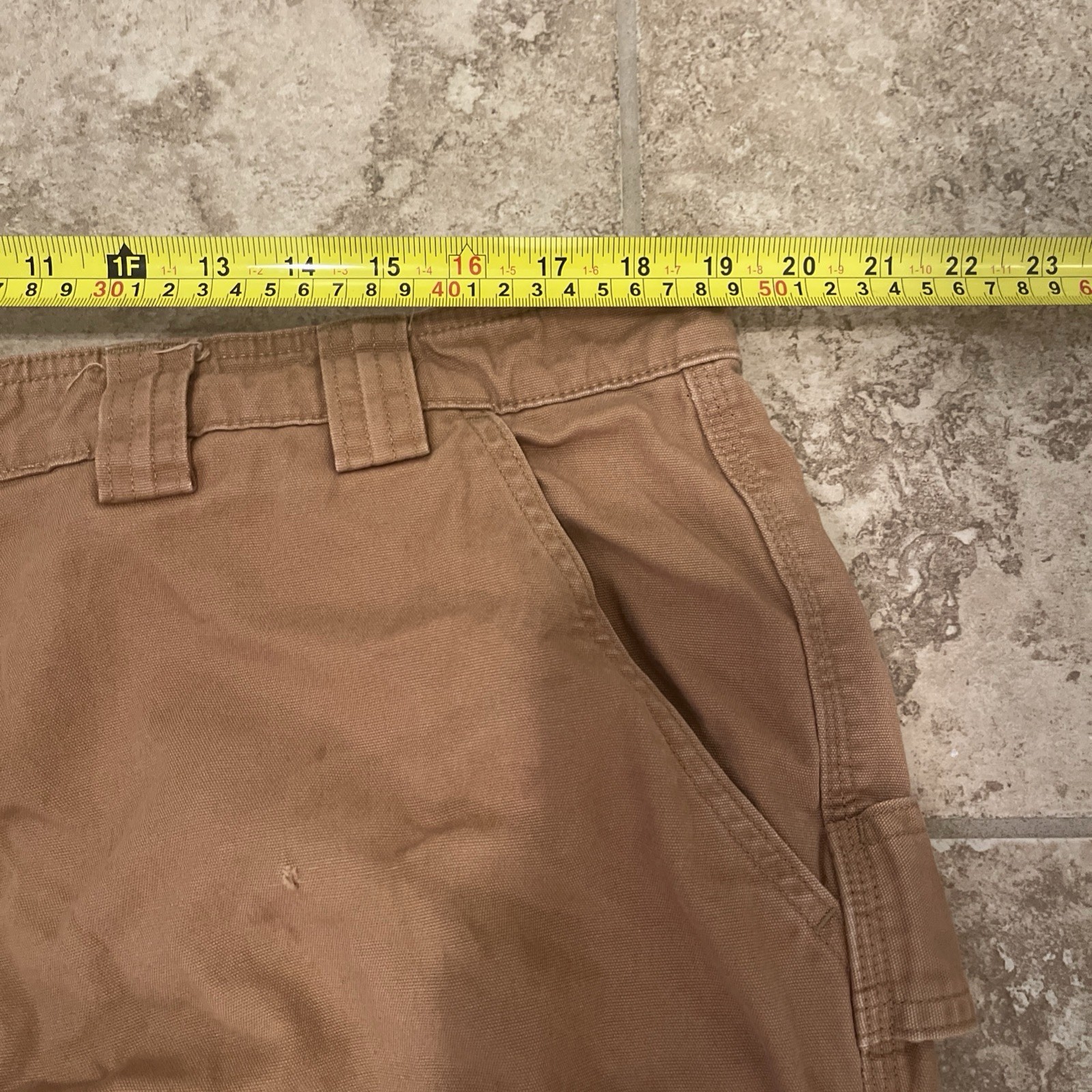 Duluth Trading Pants Flex Fire Hose Mens 37×30 Ultimate Cargo Brown Six Pocket