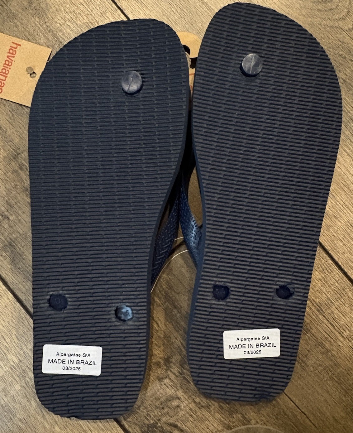 Havaianas Flip Flops Size Mens 9/10 Women 11/12 43/44 Brazil Sandals Navy Blue