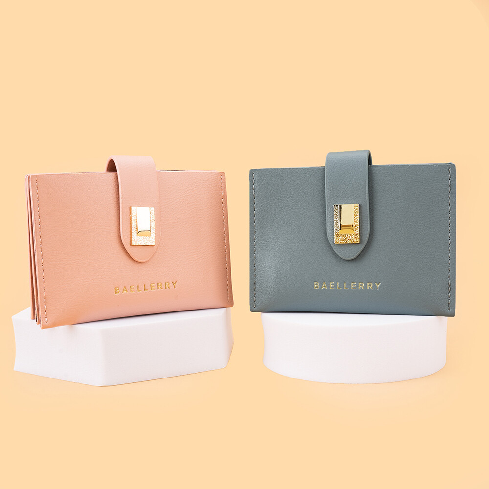 Hasp Women Wallet Small Leather Credit Card Holder Multi Pocket Mini Purse Gifts