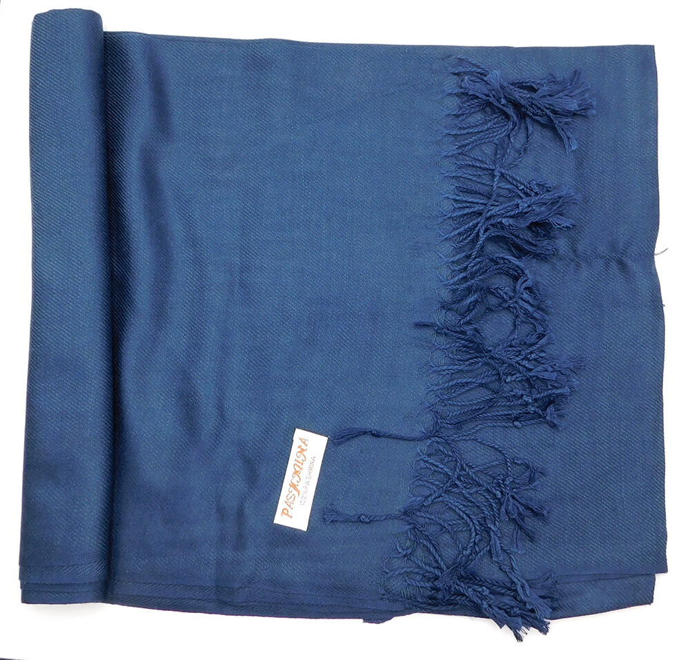New Elegant Soft Long PASHMINA SCARF/WRAP/SHAWL– Navy