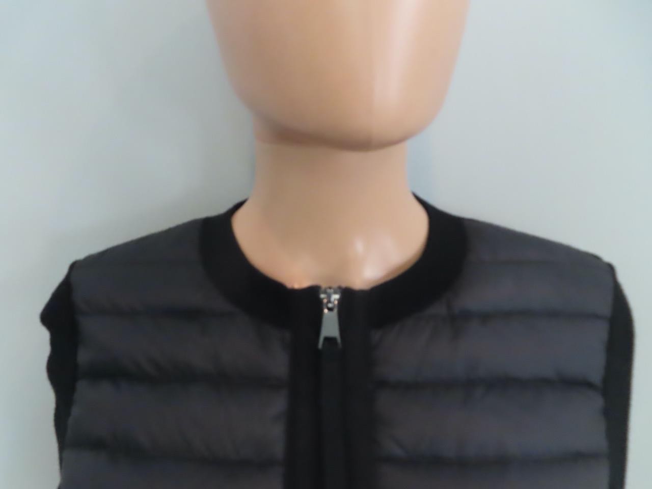 Moncler Black Cardigan Tricot Thin Down Puffer Jacket Size XS