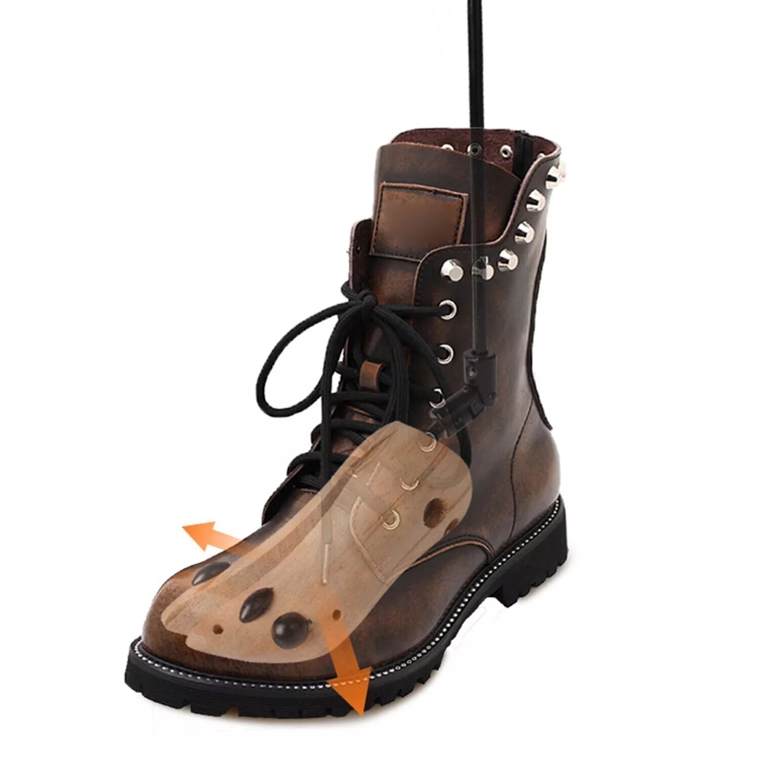 1 Pair Boot Stretcher Wooden Shoe Shaper Western Cowboy Boot Expander for Men M