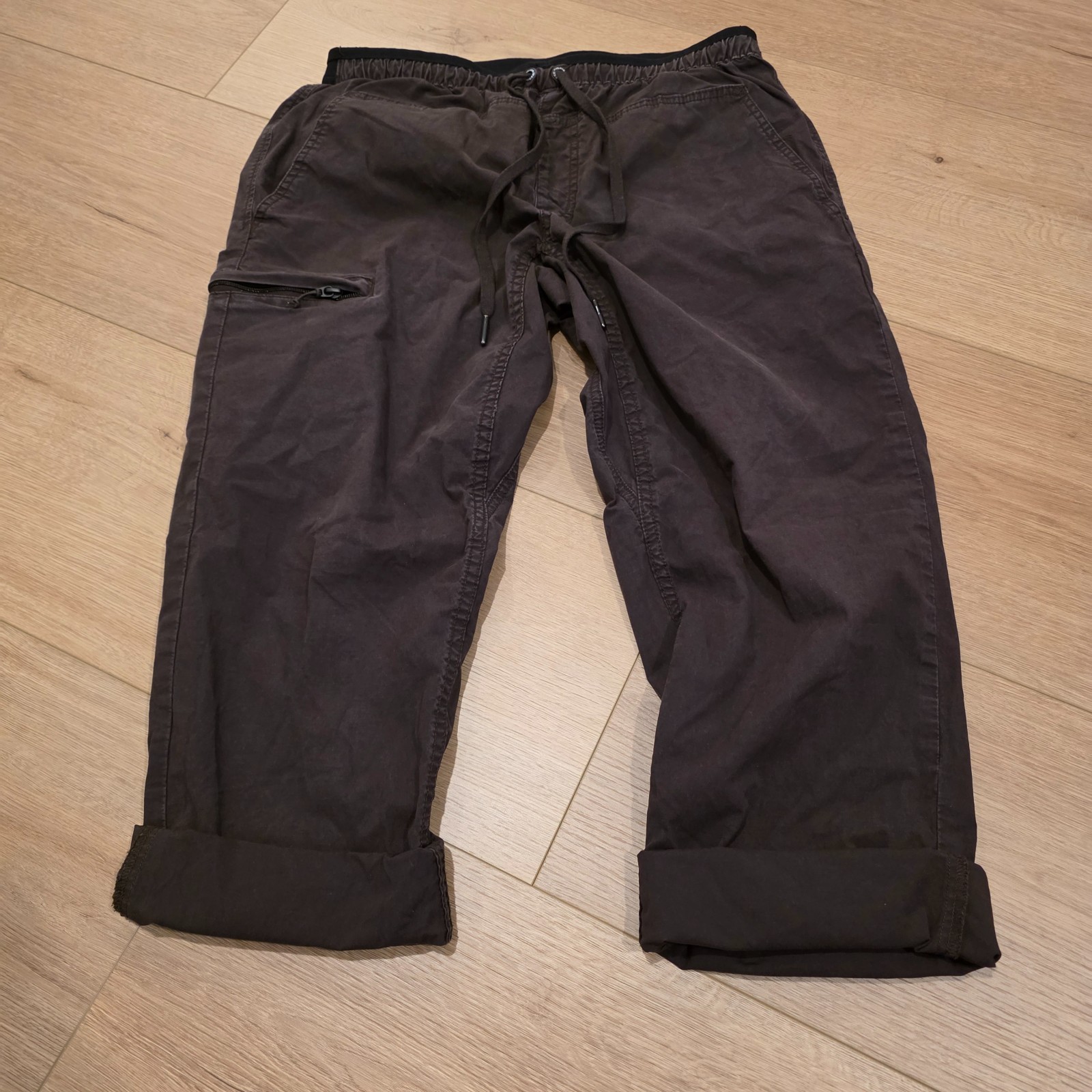 Duluth Trading Pants Mens 32×30 Brown Cargo Convertible Crop Hike (Fits 30×27)