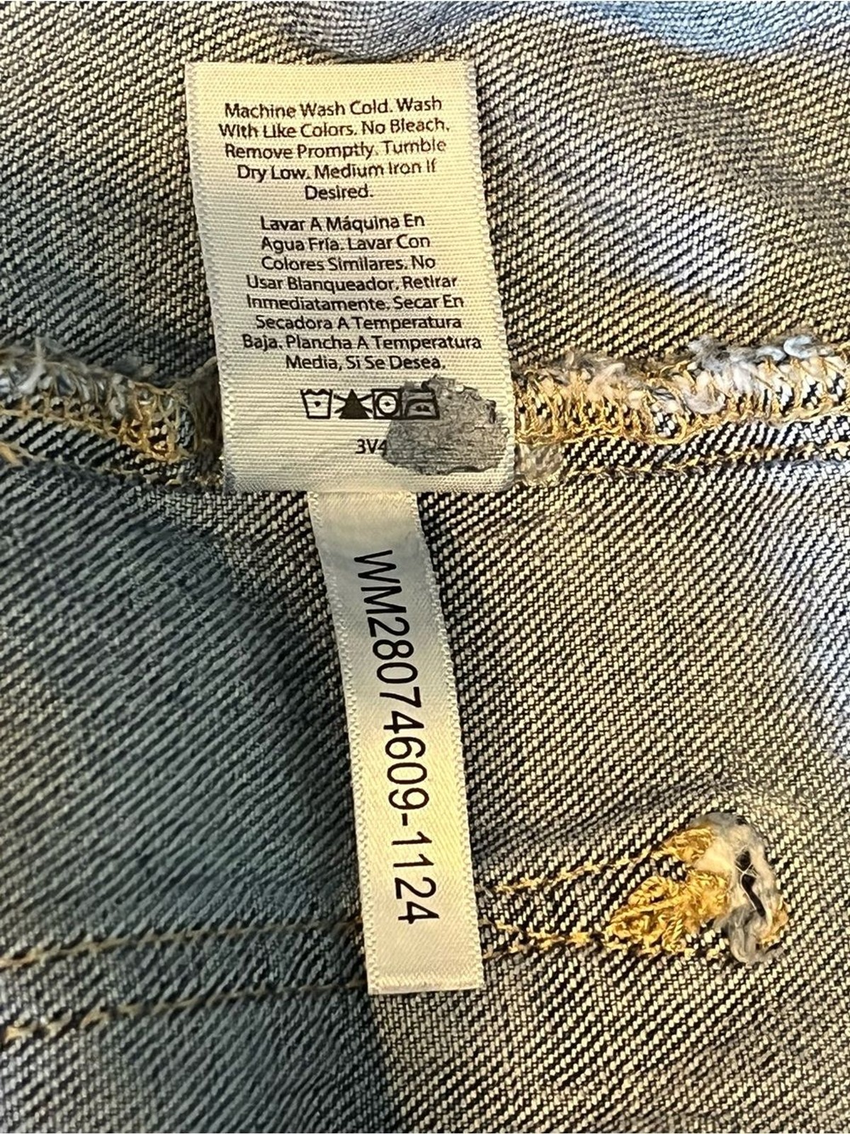 Free Assembly High-Rise Wide-Leg Patch Pocket Jeans Blue Denim Size 4