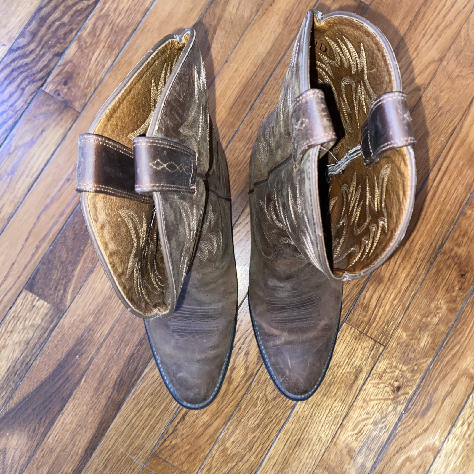 ARIET Heritage 34725 Cowboy Boots Western Brown Leather Mens Size 10D