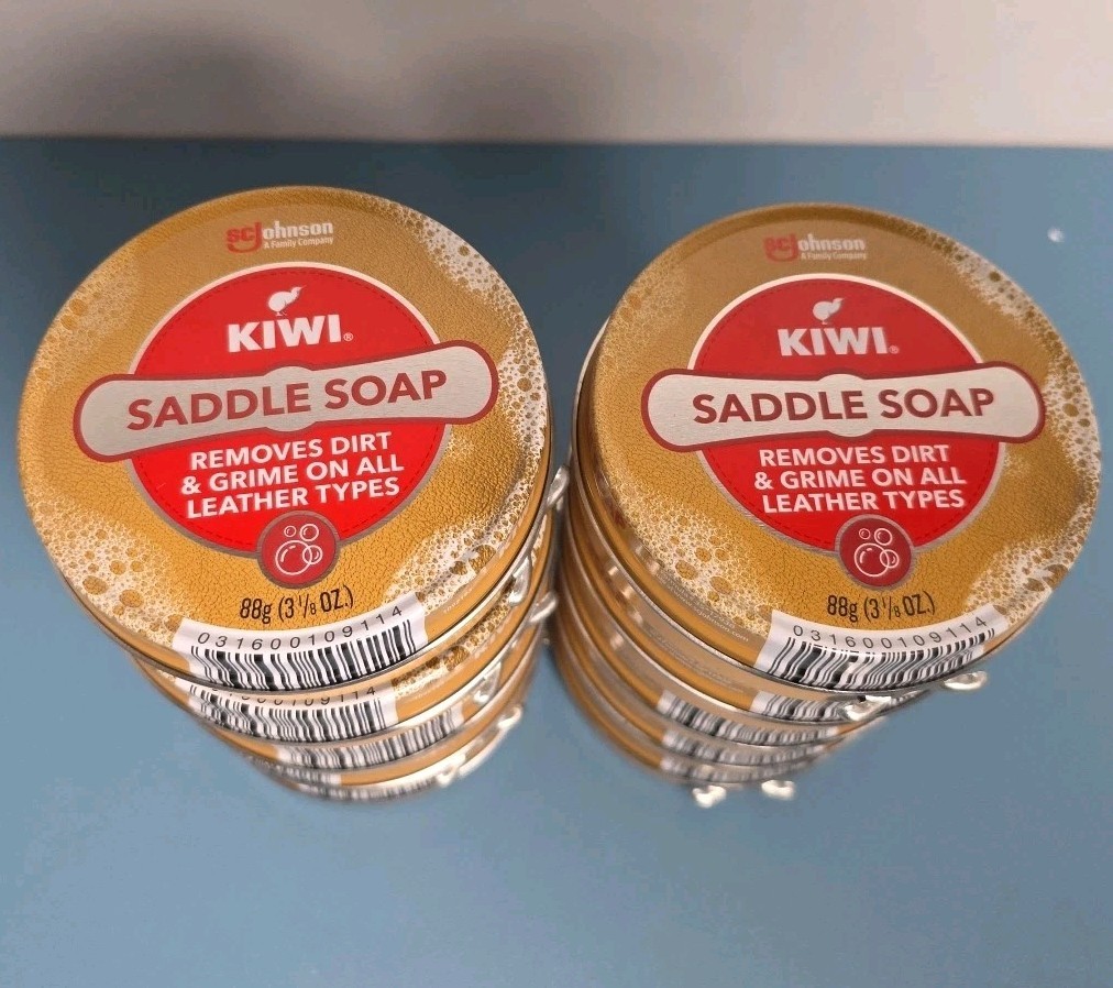 (10) Kiwi SC Johnson Leather Saddle Soap Tin 3 1/8 Oz Paste Each New Lot of 10