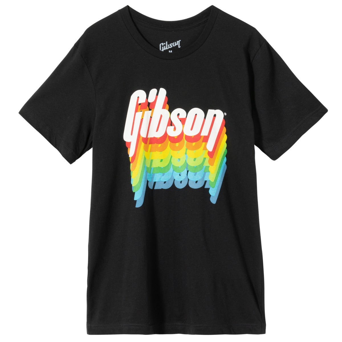 Gibson Guitars Rainbow Tee T-Shirt, Black, XXL Extra Extra Large