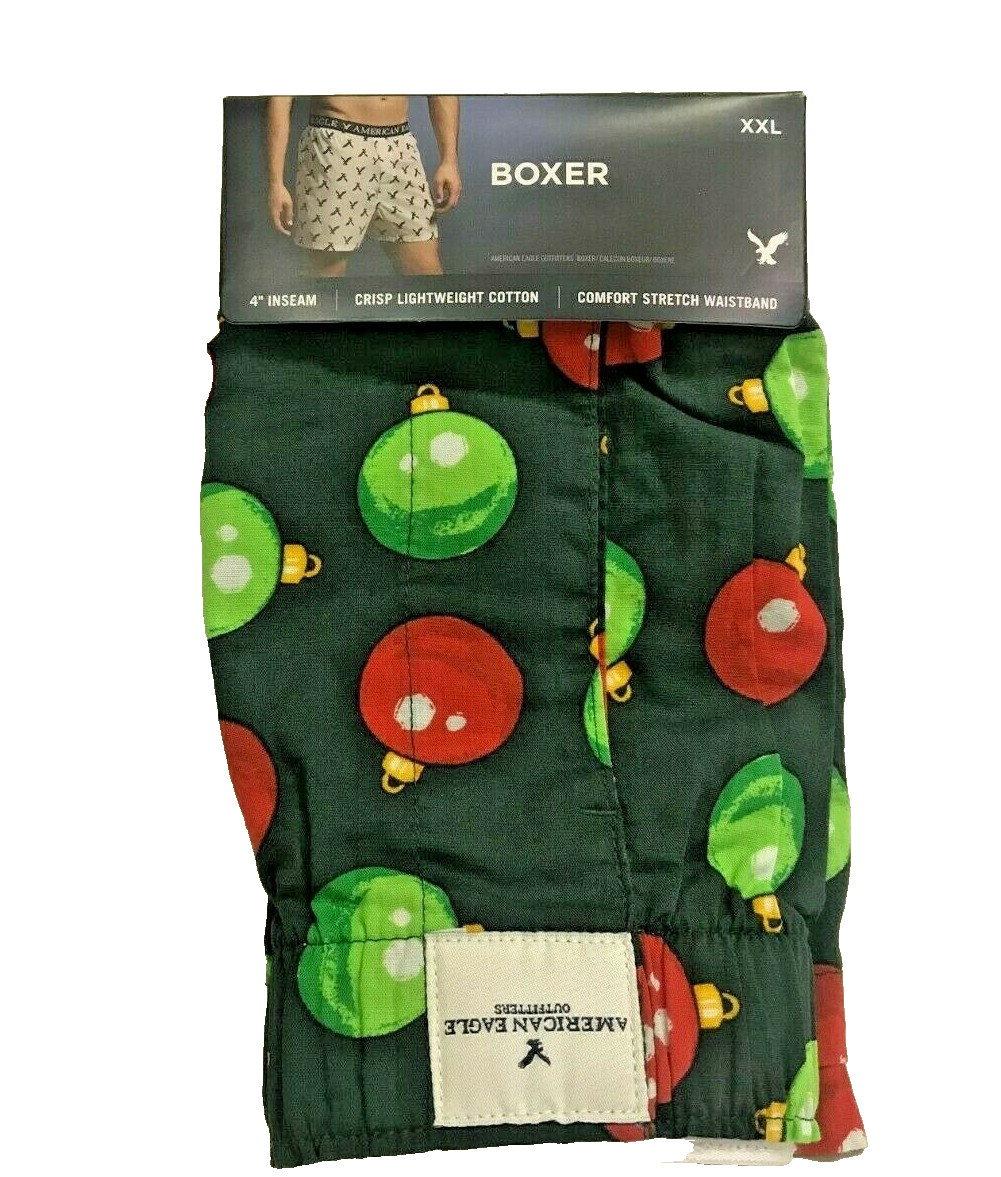 Mens American Eagle ORNAMENT BALLS Boxer Shorts Underwear MEDIUM 32-34″ waist